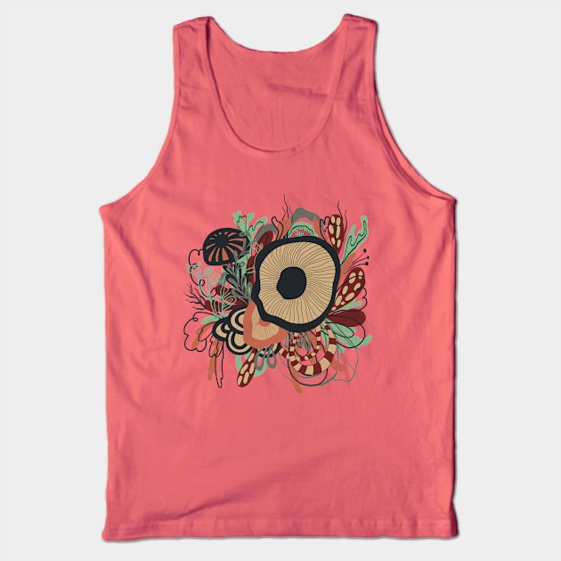 Abstract pop flowers Tank Top by lusam